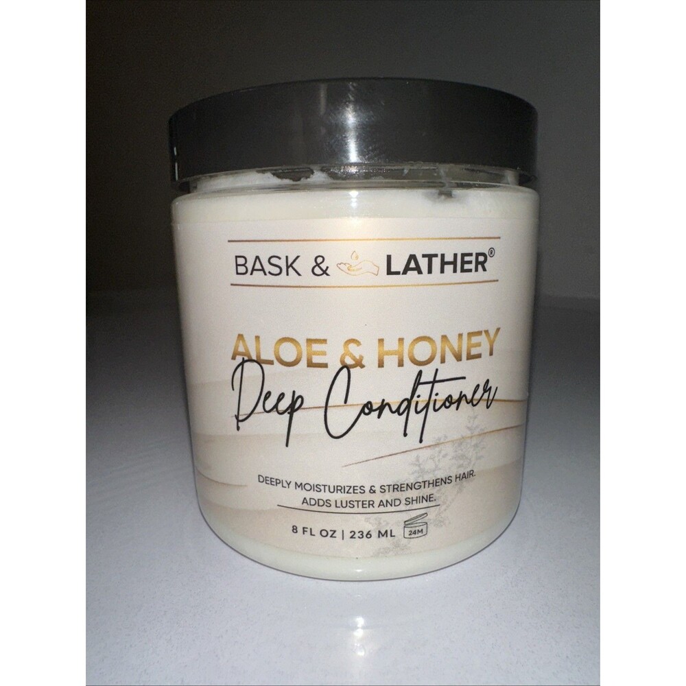 Bask & Lather Aloe & Honey Deep Conditioner Cream 8 fl oz Hair Mask 8 oz